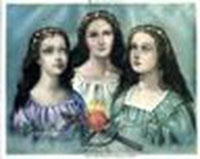 (image for) Three Graces (Tres Gracias Fe, Esperanza y Caridad) Chromolith (1)