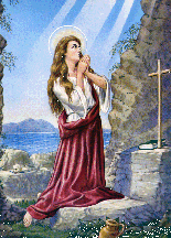 St. Mary Magdalene (Santa Maria Magdalena) Chromolith