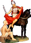 (image for) St. Martin of Tours (San Martin Caballero) 5" Statue - Click Image to Close