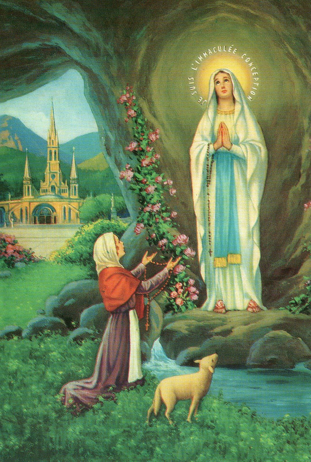 Our Lady of Lourdes Chromolith