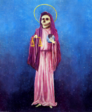 Holy Death (La Santa Muerte) Chromolith (Purple)