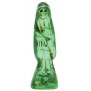 Santa Muerte (Holy Death) 1.5" mini statue - clear green - Click Image to Close